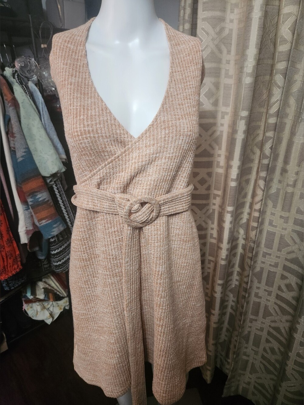 Eloquii Waffle Knit Belted Dress Size 14/16